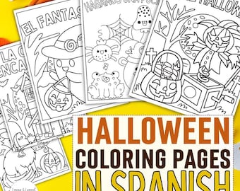 10 páginas para colorir de Halloween em espanhol