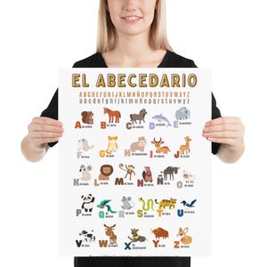 Spanish Animal Alphabet Poster