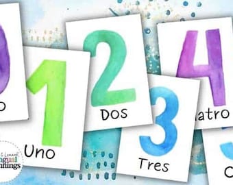 Spanish Numbers 1-30: Printable Flashcards for Kids