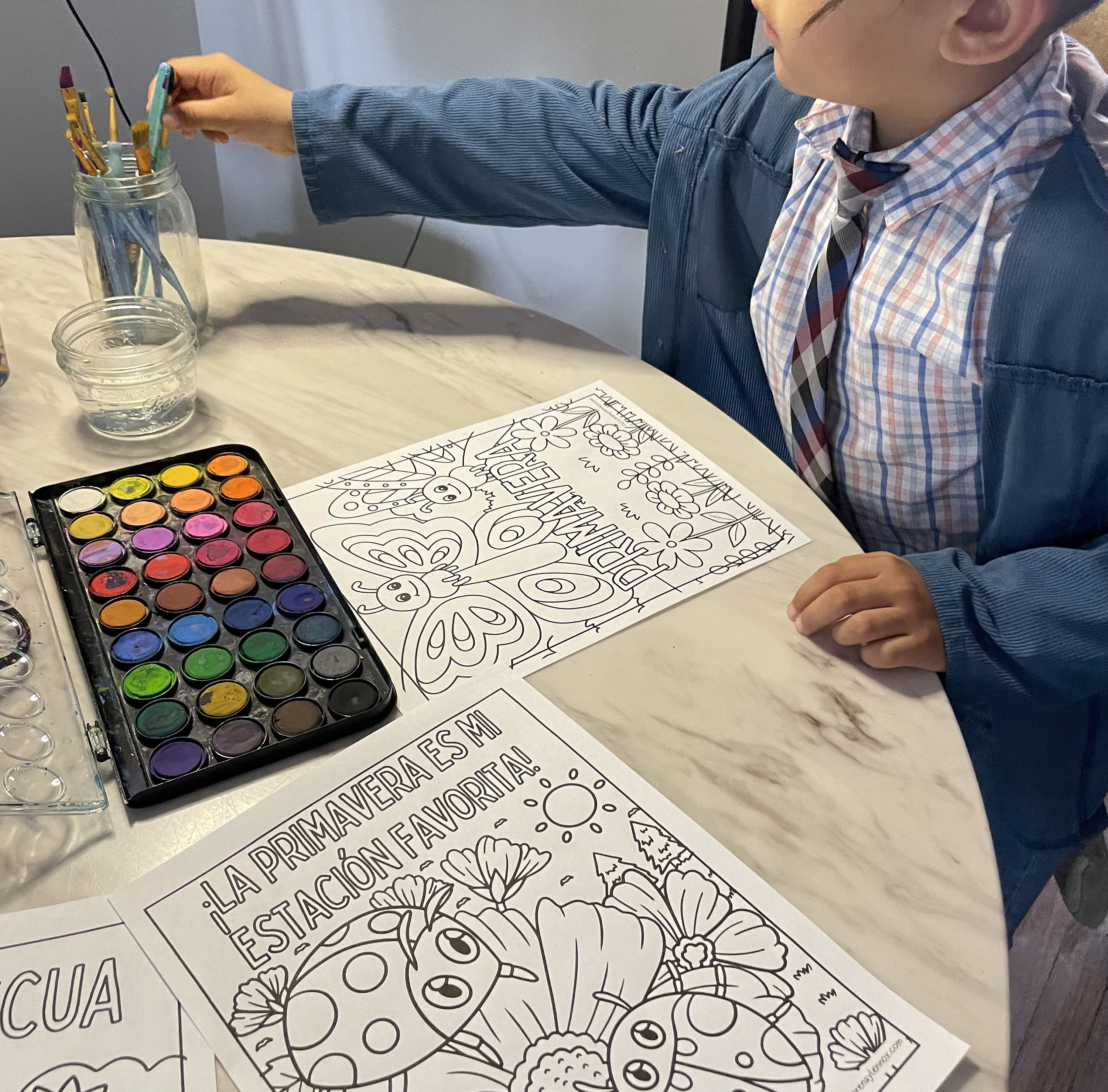 11 Spring Coloring Pages in Spanish - Etsy