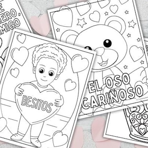 Valentine's Day Coloring Pages in Spanish