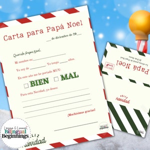 Carta a Papá Noel | Letter to Santa in Spanish