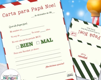 Carta a Papá Noel | Letter to Santa in Spanish
