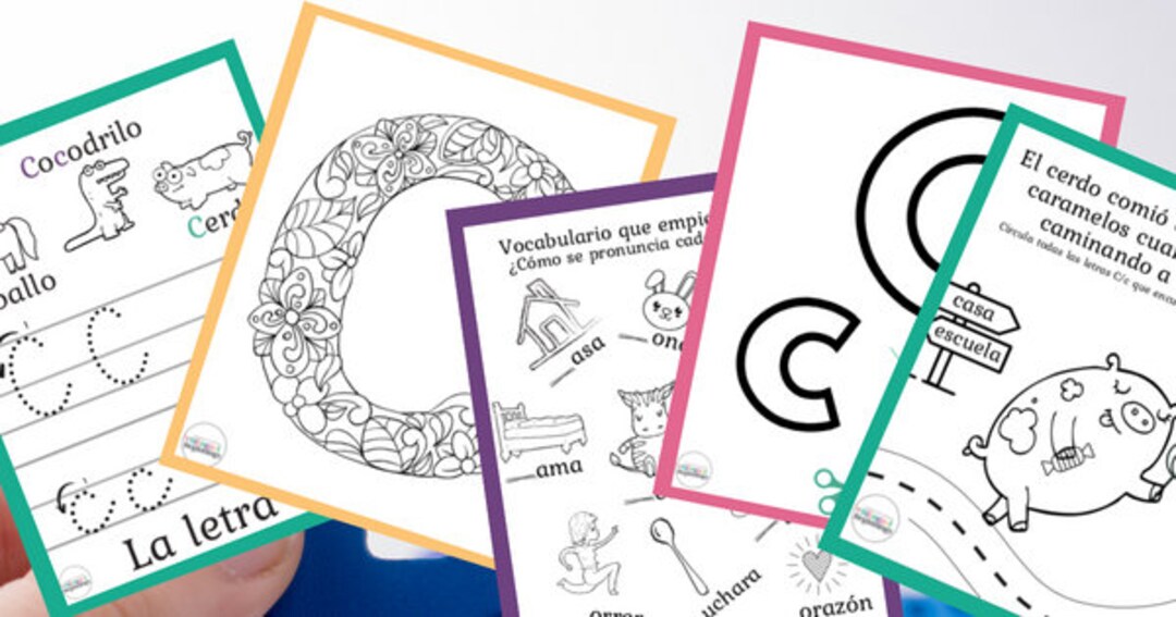 Letter C Worksheets in Spanish for Preschoolers - Etsy