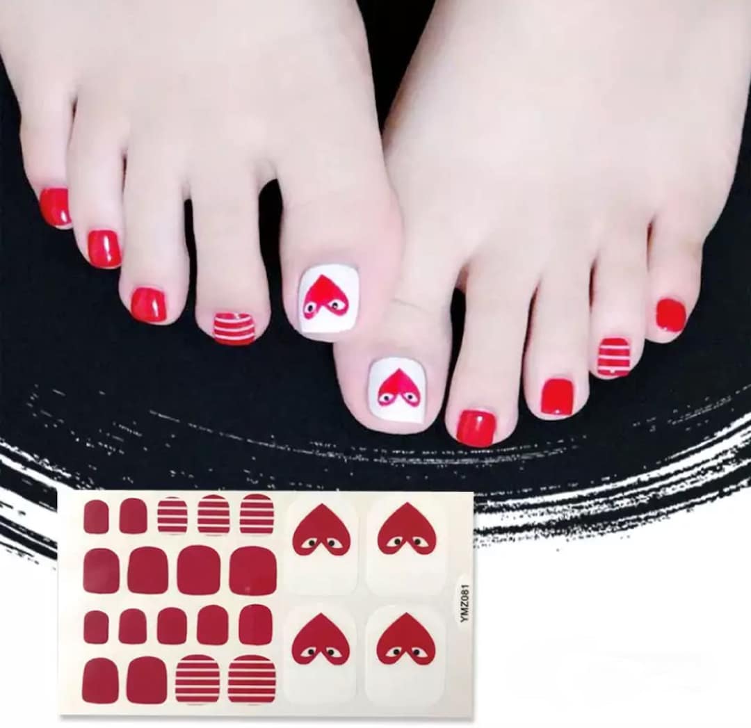 Nail..Heart４♡ I wanna do these monochrome hearts in every color now