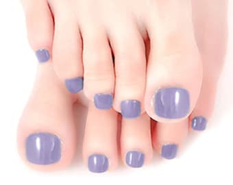 22pcs  GRAY/PURPLE Toe Nail Wraps ~ Toenail Self-Adhesive Express Manicure Nail Stickers  ! (XGD023)