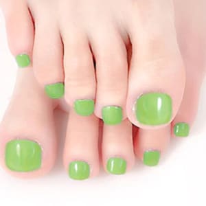 22pcs  GREEN Toe Nail Wraps ~ Toenail Self-Adhesive Express Manicure Nail Stickers  (XGD024)