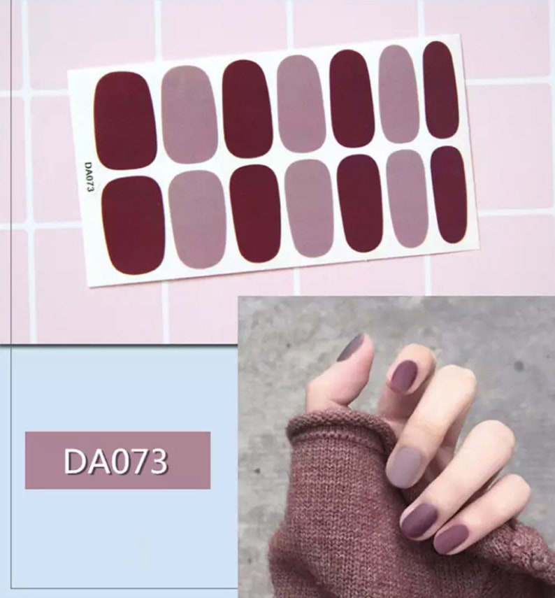 14pcs Cranberry Plum Manicure Finger Nail Wraps - Etsy