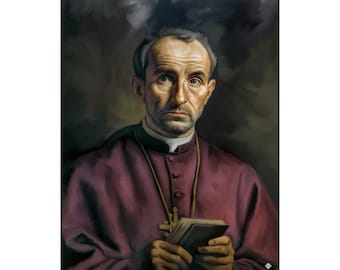 St. Alphonsus Liguori, Poster, Redemptorist, Spiritual Exercises, Mary and Jesus