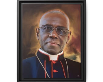 Cardinal Robert Sarah, Canvas Framed Portrait