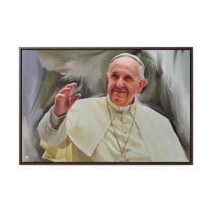 Pope Francis,  Framed Premium Gallery Wrap Canvas