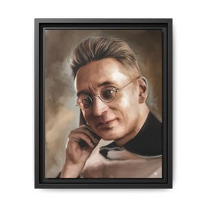 St. Titus Brandsma, OCarm Framed Canvas, Religious Wall Art, Catholic Decor, Vertical Wall Decor, Gallery Canvas Wraps, Priest Portrait