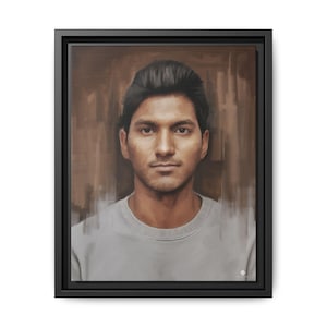 Servant of God Akash Bashir Martyr Portrait Matte Canvas, Framed | Religious Memorial Wall Art