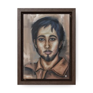 St René Goupil Framed Canvas, North American Martyrs Art Print, Vertical Frame, Religious Home Decor, Church Wall Hanging, Catholic Gift,