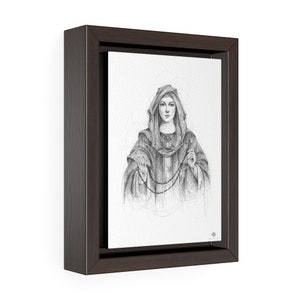 Our Lady of the Rosary  Framed Premium Gallery Wrap Canvas