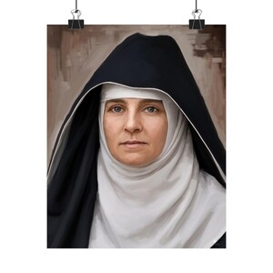 Servant of God Adele Brice, T.O.S.F., Portrait Poster | Religious Art, Catholic Saint