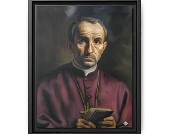 St Alphonsus Liguori Founder Marianella, Naples Art Print for Devotees, Redemptorists, Patron Saint, Christian Gift, Framed Canvas,