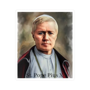 San Papa Pio X, adesivi in vinile