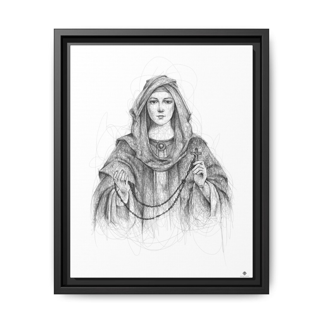 Buy Our Lady of the Rosary Framed Premium Gallery Wrap Canvas Online in ...