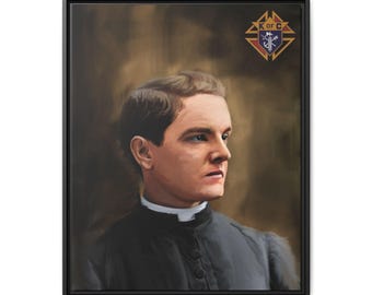 Blessed Michael Joseph McGivney, Framed Premium Gallery Wrap Canvas
