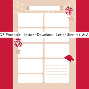 Planejador Semanal de Natal, Planejador de Caixa, Organizador de Férias, Organizador Semanal, Planejador de Refeições de Feriado, Organizador de Presentes, Presentes de Natal