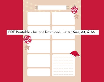 Planificador semanal de Navidad, Planificador de cajas, Organizador de vacaciones, Organizador semanal, Planificador de comidas navideñas, Organizador de regalos, Regalos de Navidad