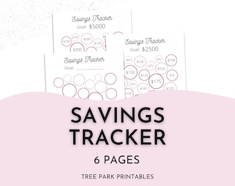 Paquete de seguimiento de ahorros imprimible / Hojas de relleno de color / Planificador de presupuesto / Planificador de objetivos financieros / Descarga instantánea / A4 / A5 / Carta de EE. UU.