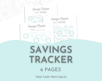 Paquete de seguimiento de ahorros imprimible / Hojas de relleno de color / Planificador de presupuesto / Planificador de objetivos financieros / Descarga instantánea / A4 / A5 / Carta de EE. UU.