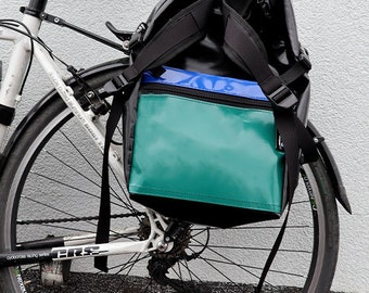 pannier backpack rolltop / peacock 2.0 / tarpulin backpack / cycling backpack from BAGIRLS