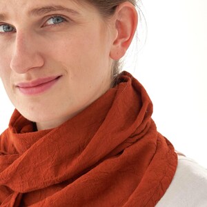 Russet Foxy bomullsbandana - Halsduk | Pannband | Sjal | Mjuk skrynklig naturlig bomull | 25 färger | 100 % ekologisk bomull
