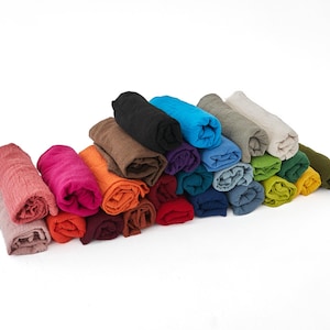 REINES BAUMWOLL BANDANA - 25 Farben |Halstuch | Stirnband | Schal | Schal| Soft Crinkle Natur | 100% Bio-Baumwolle Bild 10