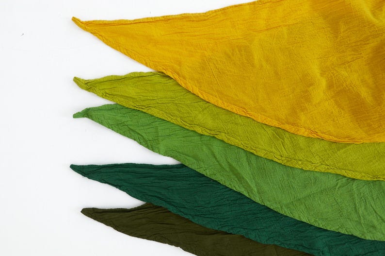 REINES BAUMWOLL BANDANA - 25 Farben |Halstuch | Stirnband | Schal | Schal| Soft Crinkle Natur | 100% Bio-Baumwolle Bild 16