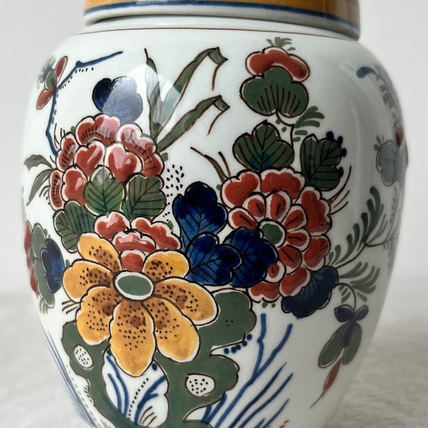 1989 Stamped Royal Delft Pottery, Tea Tin Caddy/Jar, Artist Zeyn A.C.C.M