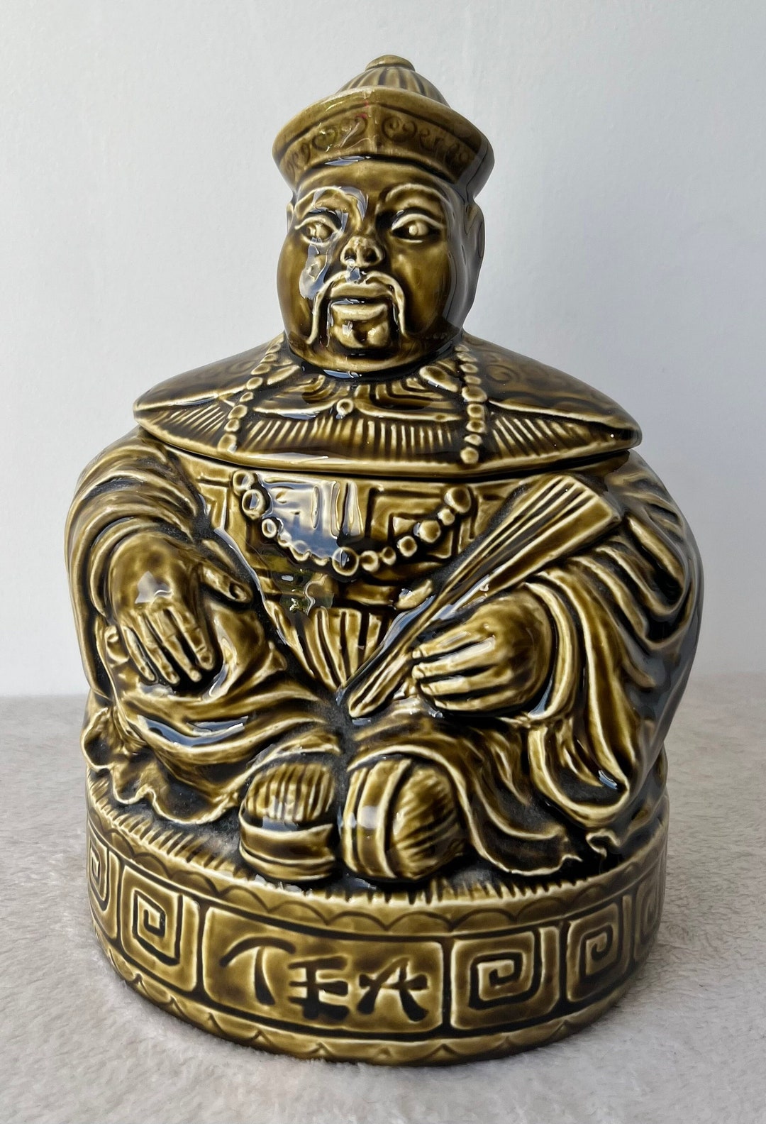 Sadler Pottery china Man Tea Caddy Registered Design No Etsy