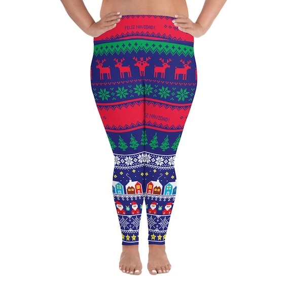 Feliz Navidad Leggings Xmas Leggings | Etsy
