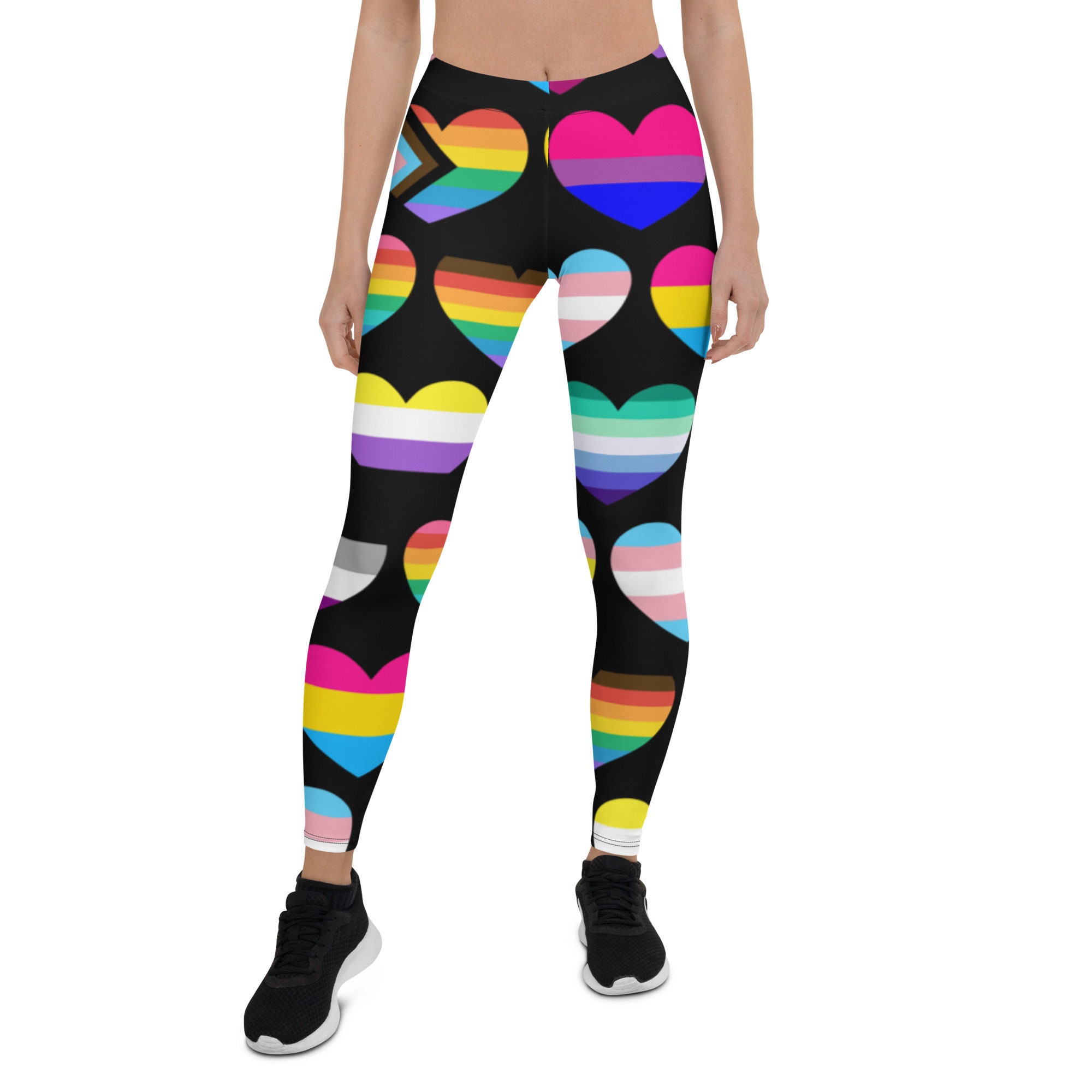 Rainbow Jester Leggings Rainbow Diamond Leggings Gay Pride Leggings Unisex  Rainbow Leggings Rainbow Yoga Acrobat Pants Burning Man 