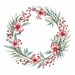 Red Christmas Wreath Watercolour Clipart 10 High Quality Downloadable ...