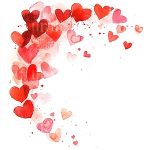 12 x Heart Corners/Edges Clipart Bundle - High Quality JPGs - Valentine's Day Borders Printable Digital Download Art, Cards Cardmaking