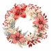 Red Christmas Wreath Watercolour Clipart 10 High Quality Downloadable ...