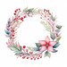 Red Christmas Wreath Watercolour Clipart 10 High Quality Downloadable ...
