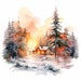 Snowy Winter Woodland Home Scenes 12 High Quality Downloadable Jpgs ...