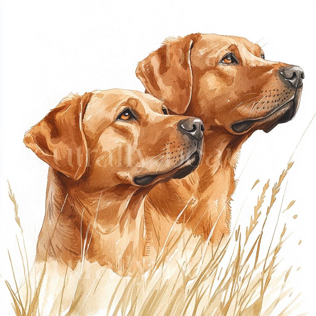 Red Labradore Vector Fox Red Labrador Clipart