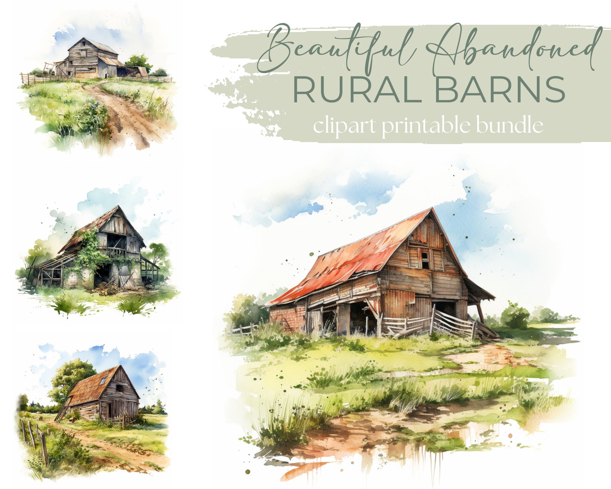 12 Abandoned Rural Barns Clipart, High Quality Downloadable Jpgs ...