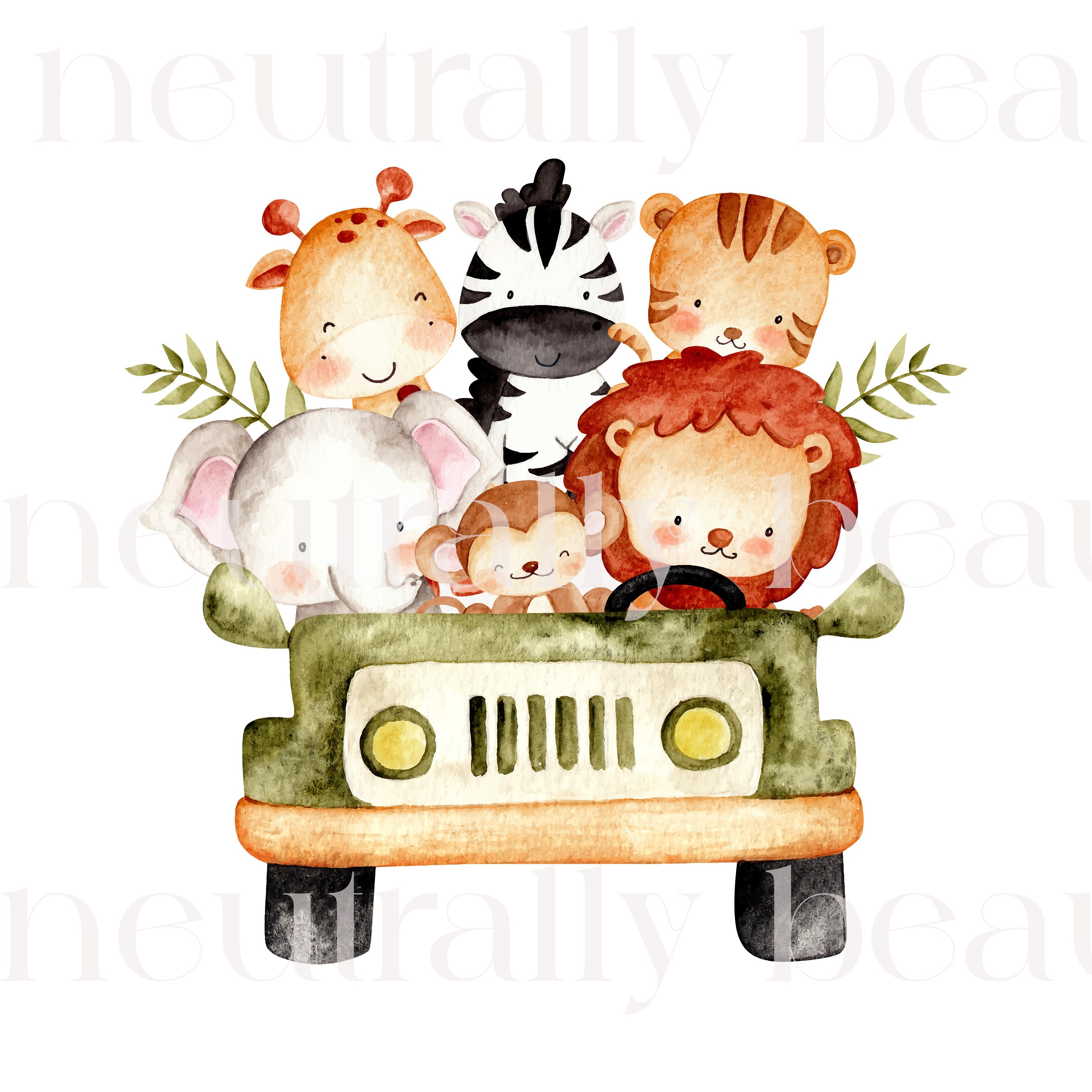Cute Baby Safari Animals - EPS Vectorized High Quality JPG Downloads ...