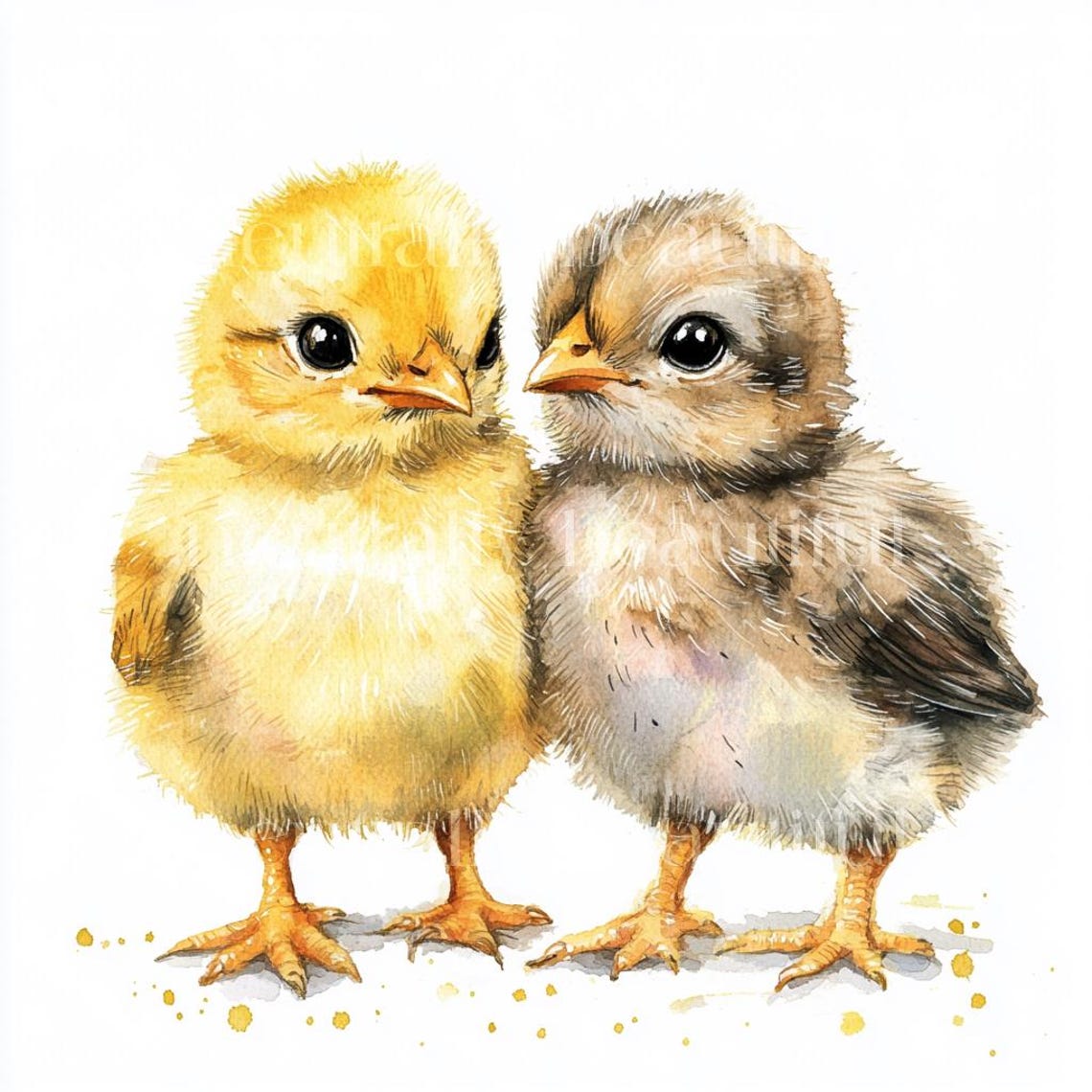 10 X Cute Chicks Clipart - High Quality JPG Bundle - Farmyard Animal ...