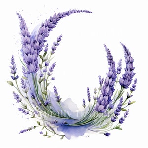 Lavender Frames Downloadable Clipart - 10 JPGs - Downloadable Printable Flowers Watercolour Digital Art Pack, Card Making, Craft