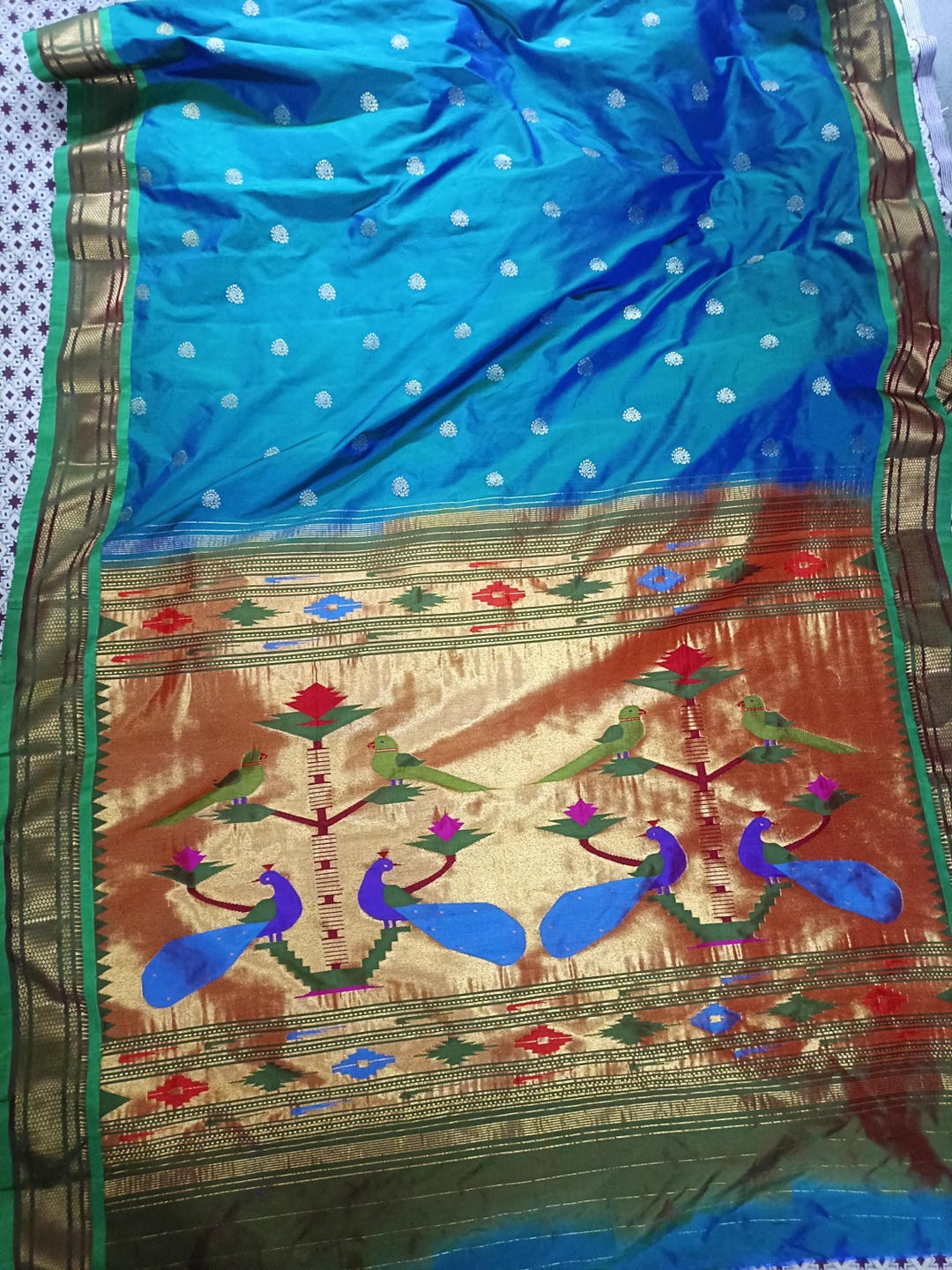 Pure Paithani With Narali Border - Etsy