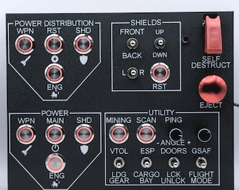 CuraSim Controls Star Citizen Button Box | Full-Metal LED illuminated switches | PC | Customizable