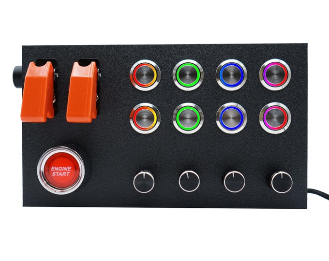 Curasim Controls Sim Racing Button Box | Full-metal RGB Illuminated ...