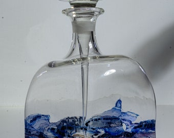 Wolfgang Schmid - Glasbläserei Schmid - Artistic studio glass bottle - Height 18 cm - Germany 1992